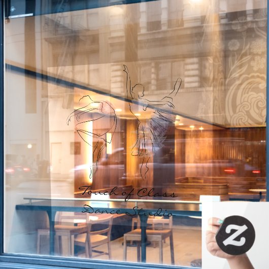 Ballet Dancers Dance Studio personaliseren Raamsticker (Cafe Raam)