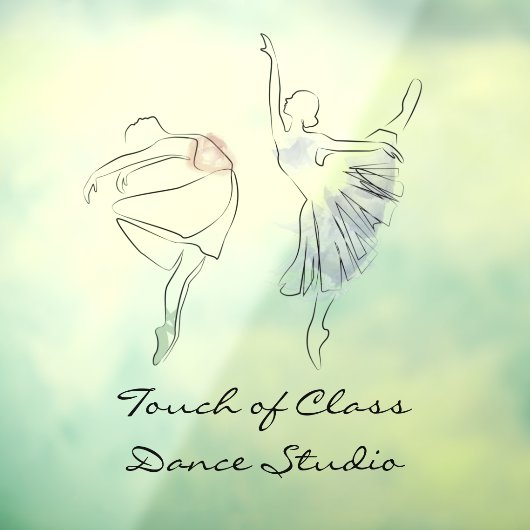 Ballet Dancers Dance Studio personaliseren Raamsticker (Vel 3)