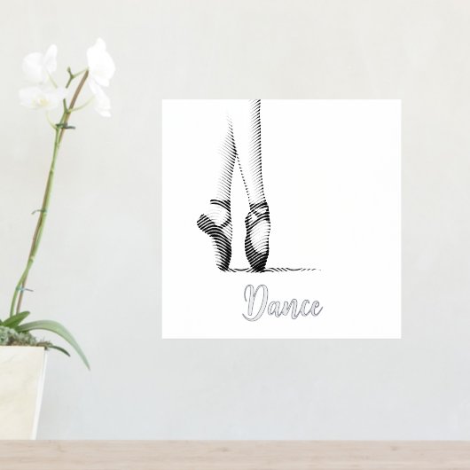 Ballet Dancer's Graceful Legs en Pointe - aangepas Folie Afdrukken (Insitu (Entree Tafel))