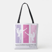 Ballet Dancers Martha Graham Quote Canvas tas (Achterkant)