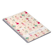 Ballet Dancers Pattern Cute Ballerina Spiral Notitieboek (Rechterzijde)