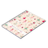 Ballet Dancers Pattern Cute Ballerina Spiral Notitieboek (Linkerzijde)