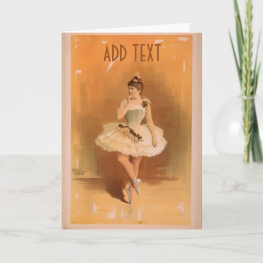 Ballet Dancers, personalize add text Feestdagen Kaart (Voorkant)