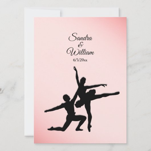 Ballet Dancers Weddenschap Kaart (Achterkant)