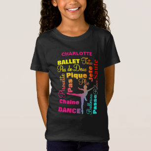 Ballet Dancing Ballerina Girls Cute Personalized T-shirt