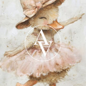 Ballet Dancing Duck Whimsical Nursery Ballerina Poster