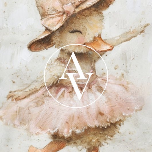 Ballet Dancing Duck Whimsical Nursery Ballerina Poster