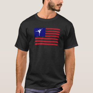 Ballet Dancing Teacher Patriotic Ballerina America T-shirt