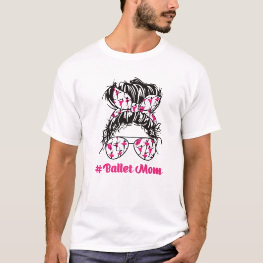 Ballet daner Ballerina Bun Hair voor dansen T-shirt (Voorkant)