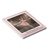 Ballet Dans Autogram Notitieblok Roze Goud Glitter (Schuin)