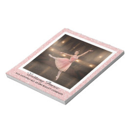 Ballet Dans Autogram Notitieblok Roze Goud Glitter