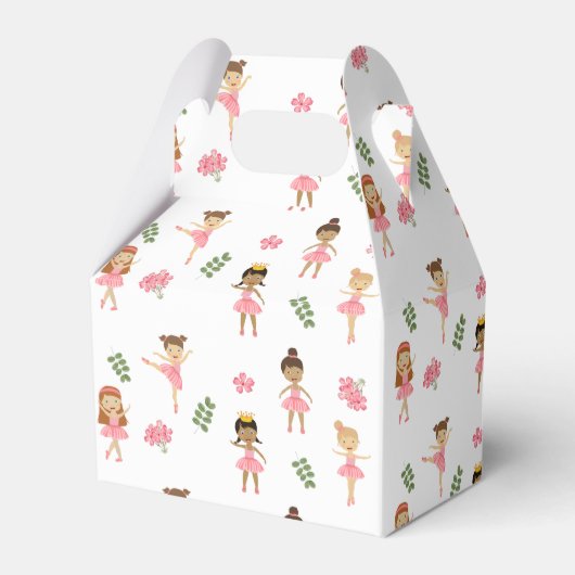 Ballet Dans & Draai Roze Ballerina Verjaardag Bedankdoosjes (Achterkant)