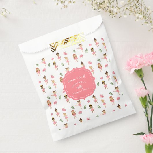 Ballet Dans & Draai Roze Ballerina Verjaardag Bedankzakje (Gezegeld)