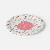 Ballet Dans & Draai Roze Ballerina Verjaardag Papieren Bordje (Gekanteld)