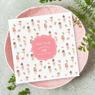Ballet Dans & Draai Roze Ballerina Verjaardag Servet