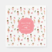 Ballet Dans & Draai Roze Ballerina Verjaardag Servet (Voorkant)
