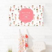 Ballet Dans & Draai Roze Ballerina Verjaardag Spandoek (Insitu)