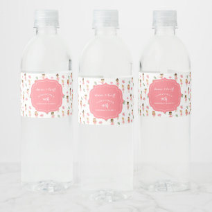 Ballet Dans & Draai Roze Ballerina Verjaardag Waterfles Etiket