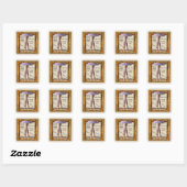 Ballet Dans Hout Vierkante Sticker (Vel)