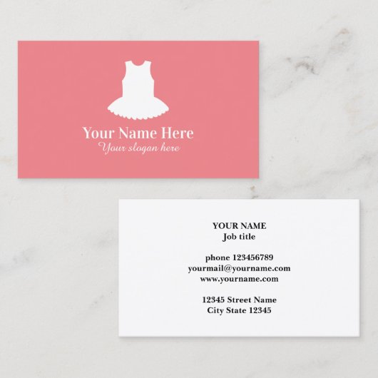 Ballet dans leraar visitekaartje sjabloon (Voorkant / Achterkant)