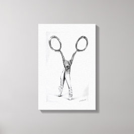 Ballet dans Scharen Ballerina Surrealistische teke Canvas Afdruk