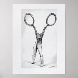 Ballet dans Scharen Ballerina Surrealistische teke Poster