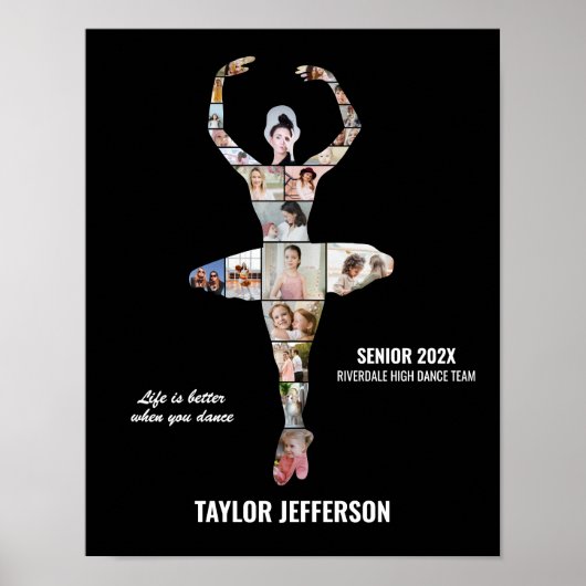 Ballet Dansen Aangepaste Foto Collage Meisje Balle Poster (Voorkant)