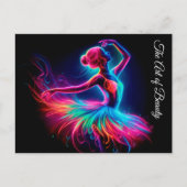 Ballet dansen artistieke esthetische neon kleur vr briefkaart (Voorkant)