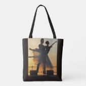 Ballet dansen paar bij zonsondergang print Canvas Tote Bag (Achterkant)