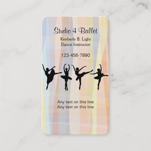 Ballet Dansen Visitekaartjes (Voorkant)