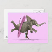 Ballet Dansend Elephant Briefkaart (Voorkant / Achterkant)