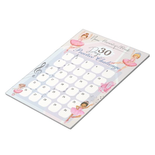 Ballet danser 30-daagse praktijk uitdaging notitieblok (Schuin)