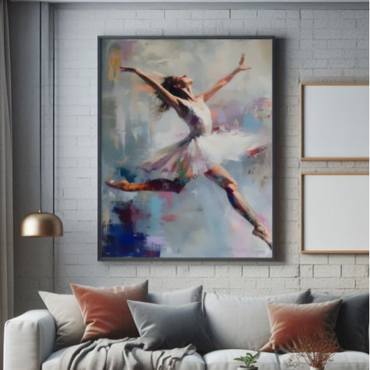 Ballet danser Abstracte kunst Foto Afdruk