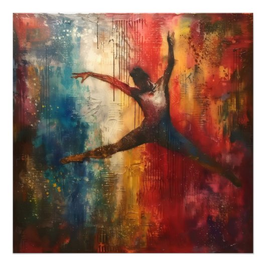 Ballet danser Abstracte kunst Foto Afdruk (Voorkant)