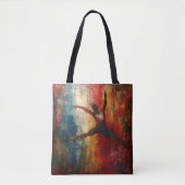 Ballet danser Abstracte kunst Tote Bag (Voorkant)
