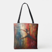 Ballet danser Abstracte kunst Tote Bag (Achterkant)