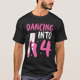Ballet danser Dansen In 4e Verjaardag Ballerina T-shirt