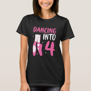 Ballet danser Dansen In 4e Verjaardag Ballerina T-shirt