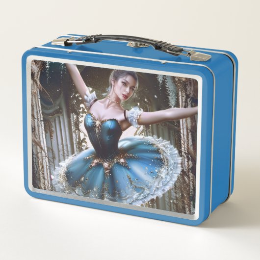 Ballet danser in een blauwe Tutu (Achterkant)