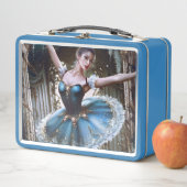 Ballet danser in een blauwe Tutu (In situ)