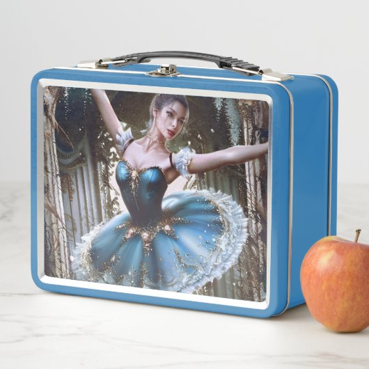 Ballet danser in een blauwe Tutu (In situ)