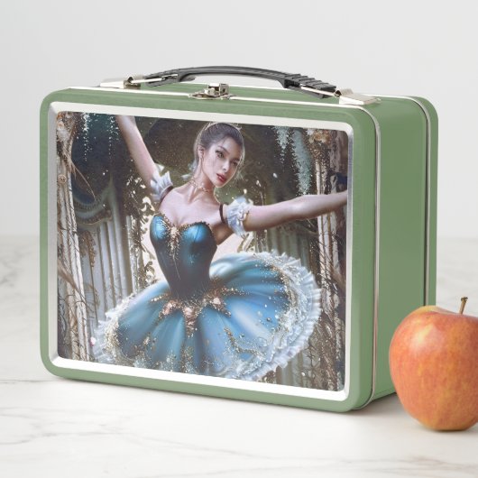 Ballet danser in een blauwe Tutu (In situ)