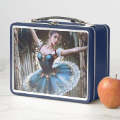 Ballet danser in een blauwe Tutu (In situ)