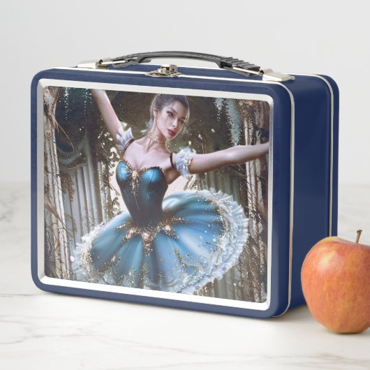 Ballet danser in een blauwe Tutu (In situ)