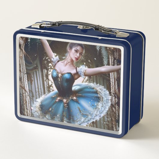 Ballet danser in een blauwe Tutu (Achterkant)