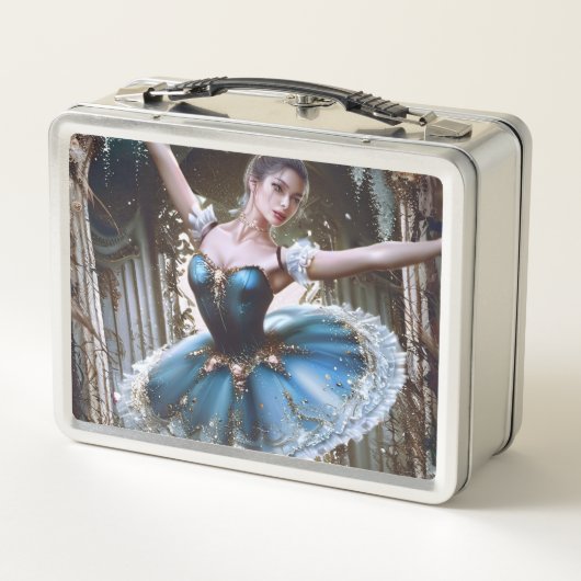 Ballet danser in een blauwe Tutu (Achterkant)