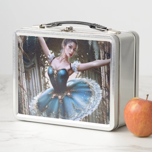 Ballet danser in een blauwe Tutu (In situ)