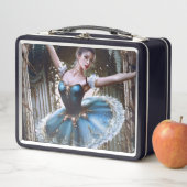 Ballet danser in een blauwe Tutu (In situ)