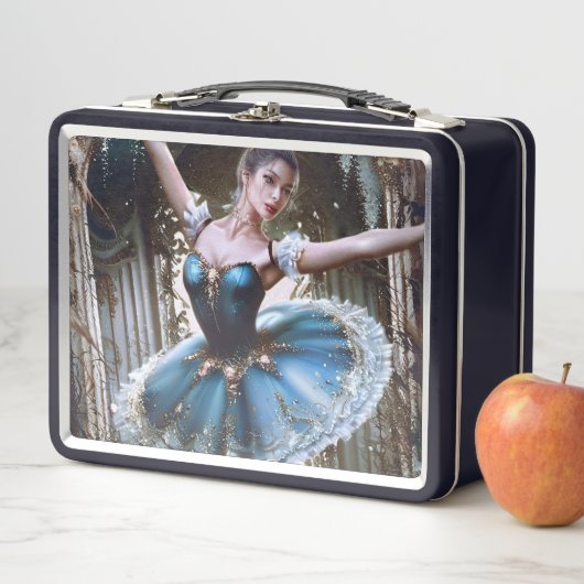 Ballet danser in een blauwe Tutu (In situ)