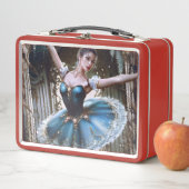 Ballet danser in een blauwe Tutu (In situ)